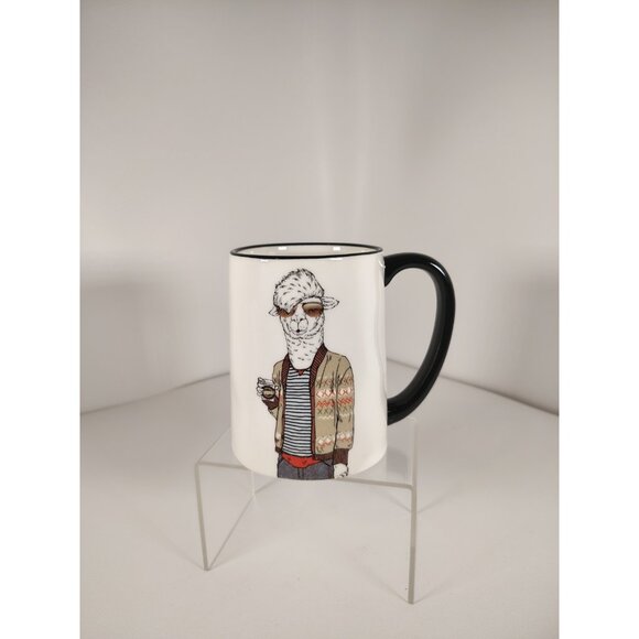Signature Housewares LLAMA  Hipster Animal 17.5 oz Mug Coffee Tea - Picture 1 of 5